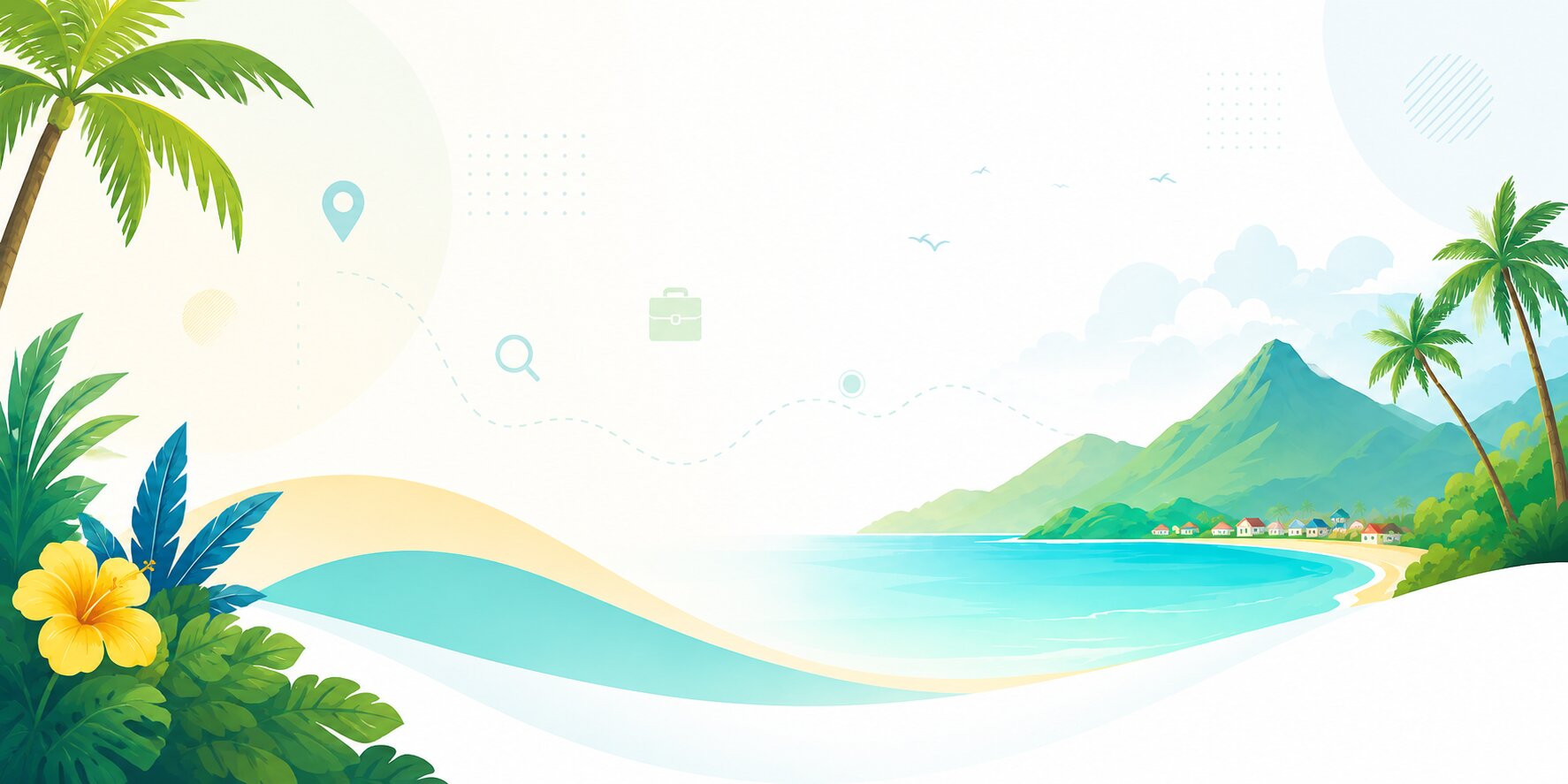 Saint Vincent coastline and tropical scenery